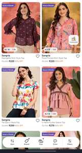 WOMEN'S TOP @ 90% OFF 