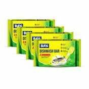 Zepto-BAY6 Dishwash Bar 3X Power of Neem, Lemon & Vinegar | 200 gm × 4 | Pack of 4