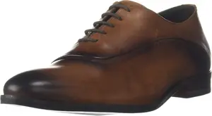  Hush Puppies Mens CHALES Pleat E Light Brown Oxford - 7 UK
