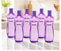 Nayasa Loopy 1000 ML Pet Plastic Fridge Water Bottles Set of 6