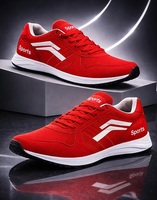 duckins red mens sports running shoes