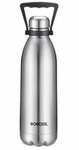 (20x SC Value) BOROSIL 1800ml Bolt 24 Hours Hot and Cold, Double Wall Vaccum Insulated Flask Bottle 1800 ml Steel Bottle (Pack of 1, Steel/Chrome)