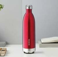 BOROSIL 1000ml Bolt Trans Red Vacuum Insulated Water Bottle