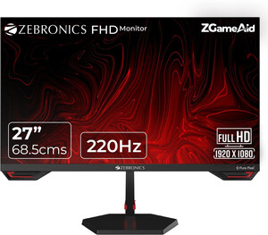ZEBRONICS 64.77 cm (26 inch) Full HD IPS Panel Gaming Monitor (Zeb-S27A - 27" 220hz) (Response Time: 1 ms, 220 Hz Refresh Rate)