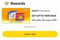 Amazon: Get 10% upto ₹400 on min ₹799 Toys Shopping order