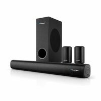 Blaupunkt SBW Chicago HT5.1 Soundbar with Wired Subwoofer & Satellites, Bluetooth, HDMI, Optical, USB, AUX, DSP Sound, Remote Control for Room Home Theater (Black)

