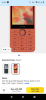 54 % Supercoin redeemable for NOKIA 4G KEYPAD MOBILE  (Account specific)