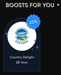Cred Boosts : 20% Off upto 150Rs on Country Delight (Might be User Specific)