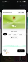 Bigbasket gift card at 40% off on cred