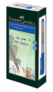 [Mrp Error] Faber-Castell 10 CD/OHP MARKER PENs BLUE Pack of 3