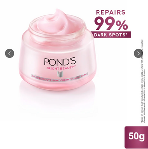 Ponds Bright Beauty Light Cream with UV Filter Niasorcinol for Dark Spots - 50g