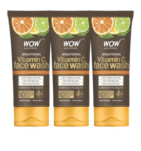 WOW SKIN SCIENCE Set of 3 Brightening Vitamin C & Niacinamide Face Wash - 80ml each