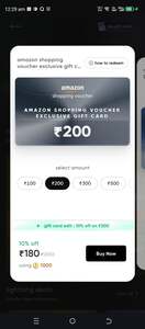 CRED: Amazon shopping Gift Card at 10% OFF  (Account Specific)
