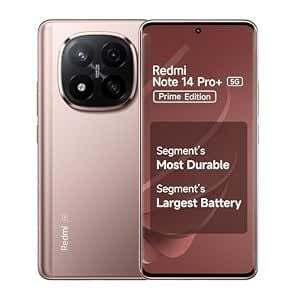 Redmi Note 14 Pro+ 5G Prime Edition (Champagne Gold, 8GB RAM, 128GB Storage)