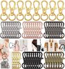 DIY Crafts 100 Pcs, Nickel Silver, Metal Lobster Claw Clasps Swivel Lanyards Trigger Snap Hooks Strap 35x13mm for Keychain, Key Rings, DIY B (100 Pcs, Nickel Silver)
