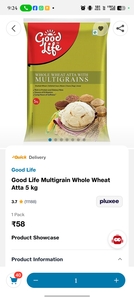 Good Life Multigrain Whole Wheat Atta 5 kg-(Price error) location specific 