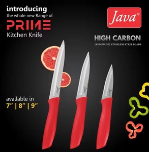 Instamart - Java Stainless Steel 420 Grade Straight Blade Knife (Red)