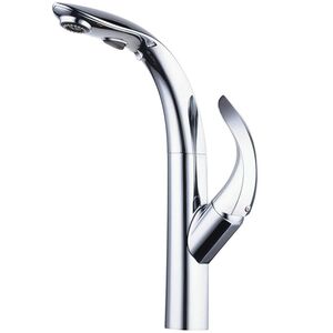 ALTON TSL18025 Single Lever Kitchen Sink Mixer with 360 Swivel Spout and Pull-Down Dual Flow Sprayer/Sink Tap, Sink Faucet (Chrome) 