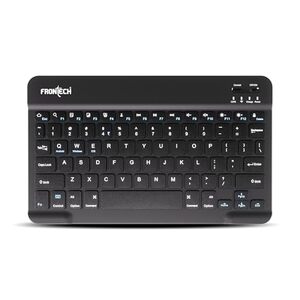 FRONTECH Ultra-Slim Wireless Mini Bluetooth Keyboard with 78 Keys, Rechargeable Battery, Compact Design for Windows/Mac/Android/iOS – (FT-1603) (Black)