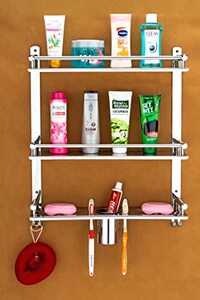 Oslen Stainless Steel 3 Layer Multipurpose Use Shelf Organizer Bathroom Shelf 