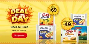 Jiomart Deals of the Day (1st August) : Cheese Slice 200gm at 69Rs, 90-100gm at 49Rs