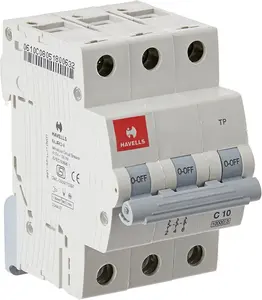 Havells DHMGCTPF010 PVC Plastic 10A MCB TP C Curve (White)