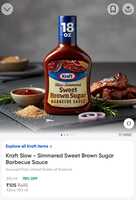 Kraft Slow - Simmered Sweet Brown Sugar Barbecue Sauce 
 - Sourced From USA