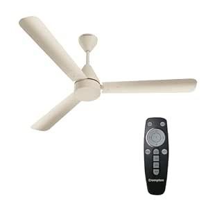 Crompton Energion Hyperjet 1200mm BLDC Ceiling Fan | Point Anywhere Remote Control | BEE 5 Star Rated Energy Efficient | Superior Air Delivery | Anti-Rust | 2 Year Manufacturer Warranty | Ivory

