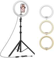 Tygot 10" Ring Light + 7ft Tripod — YouTube & Reels Setup