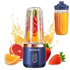 Portable Blender Electric Juicers Fruit Mixers USB Rechargeable Smoothie Mini Personal Juicer 6 Blades 3Gears With 1500 Mah Rechargeable Battery-Smoothie For Kitchen A87