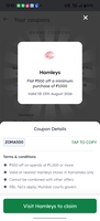 Hamleys offline 500 off on 1k  (Karnataka) 