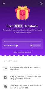 PhonePe Referral Offer — Earn ₹800 Cashback