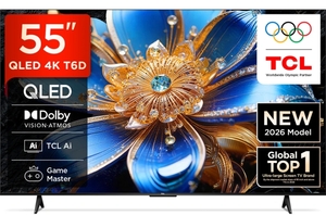 TCL T6D 55inch QLED Ultra HD 4K Smart Google TV 2026 Edition