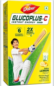 Dabur Glucoplus C Instant Powder Energy Glucose (LemonFlavour) - 1kg | Replenishes Energy with 6 Added Vitamins and Minerals
