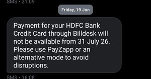 Any working QR code method / workaround for HDFC Credit Card advance bill payment post-Billdesk?