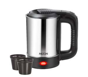 MILTON Euroline Electric Travel Kettle With Handle, 1000 Watt Beverage Maker on Flipkart