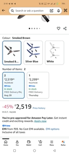 LONGWAY Zephyr 1200 mm BLDC Ceiling Fan with Remote Control | BEE 5 Star Rated Energy Efficient | Ultra High Speed 3 Blade Anti-Dust Decorative Ceiling Fan | 3 Years Warranty (2, Smoked Brown)