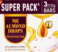 Bajaj Almond Drops Moisturising Soap, 125 gm (Pack of 3)