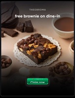 Cred : Theobroma Free Triple Chocolate Brownie on Dine In (Mumbai & Delhi)