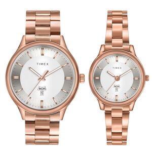 TIMEX Analog Watch for Pair with Round Dial & Water Resistant Couple's Wrist Watches 