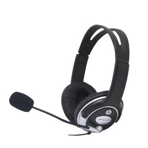 HP Wired On Ear Headphones with Mic with 3.5 Mm Drivers, in-Built Noise Cancelling, Foldable and Adjustable for Laptop/Pc/Office/Home/ 1 Year Warranty (B4B09PA)
