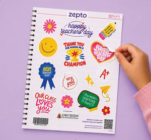 Zepto - Free teacher's day stickers on every order