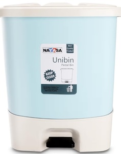 
Nayasa Unibin Square Dustbin | 20 Ltrs Waste Bin with Handle | Plastic Garbage Bin for Kitchen, Bathroom, Office | Wet & Dry Waste Dustbin | Stylish & Durable Home Utility Bin | Light Blue