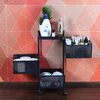 CELLO Kitchen Pro Trolley with Wheels | (Black,Layer 3)