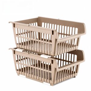 ARTO Stackable Plastic Organizer Rack for Kitchen, Bathroom & Office