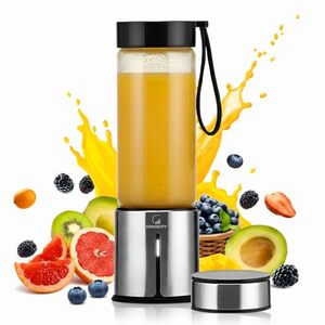 Goodscity Juicer Mixer Grinder Mini | Portable Blender for Smoothies | Rechargeable Personal Blender | Compact Mini Juicer Mixer Grinder for Fruits, Shakes, Protein Drinks & Home Travel