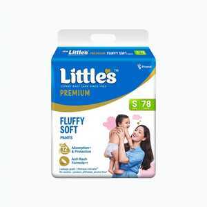 Little's Fluffy Soft Baby Diaper 78 Pants(S size)