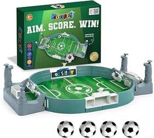 Kidology Football Table Interactive Game for Kids | Indoor Mini Football Board Game 2 Players | Portable Table Football Soccer Game Set with Balls, Goals & Controllers | Fun Sports Toy & Gift for Kids