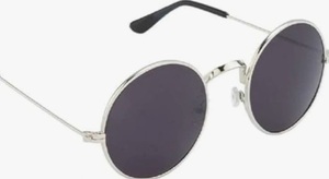 Stylish Black Glass Sunglasses with Silver Metal Frame – Trendy Unisex Shades for Men and Women
