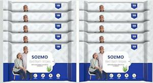 Amazon Brand - Solimo Adult Bed Bath Wipes ,Count 100